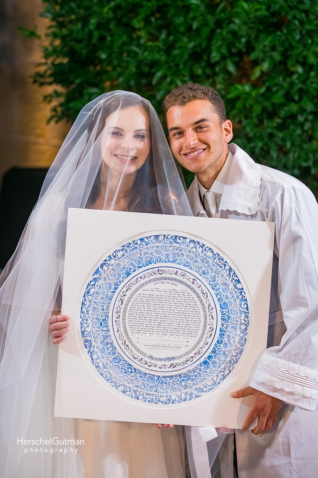 Illustration highlighting the key elements of a ketubah