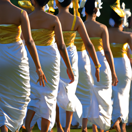 A group of locals in traditional Thai attire performing a cultural dance in Krabi
