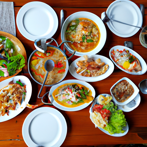 A mouth-watering array of local Thai dishes served in a Krabi restaurant